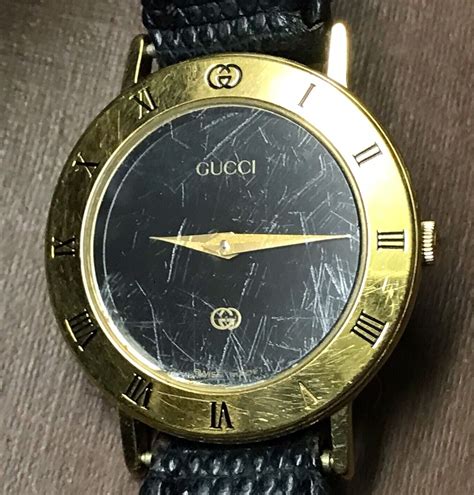 montre gucci noir homme|gucci 3000l ladies watch.